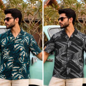 China Print Cuban Shirt- CC